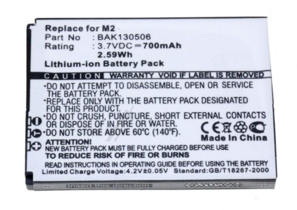 3,7V-700MAH AKKU FÜR AVM FRITZ!FON M2, LI-ION