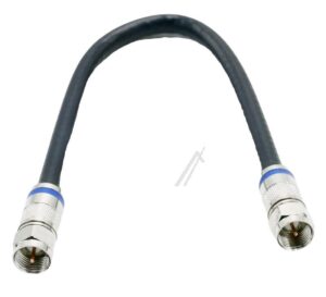 OVZ 925 29103011 F-PATCHKABEL SCHRAUBBAR 120DB,  0,25M,  SCHWARZ,  KOMPRESSIONSSTECKER