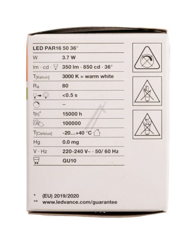 LED PAR165036 3.7W LED PAR165036 3.7W 830 GU10 P LEDV