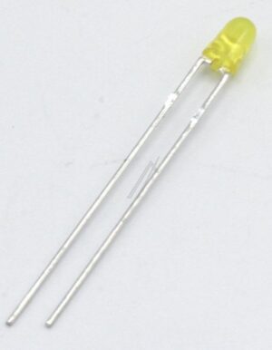 LED-3MM MATT GELB,  2V 60° 250MCD