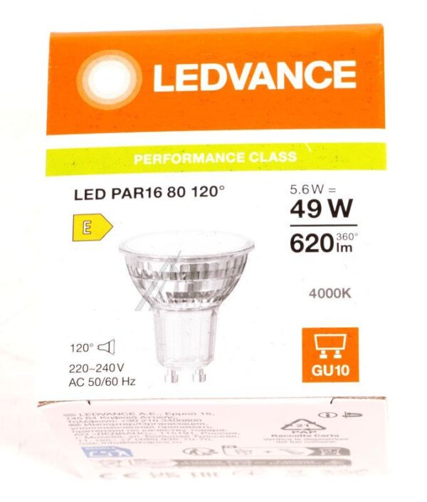 LED PAR1680120 LED PAR1680120 5.6W 840 GU10 P LEDV