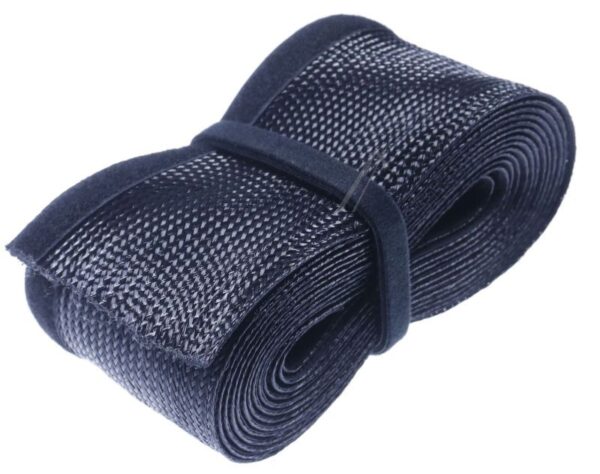 FLEXIBLER KABELKANAL MIT KLETTVERSCHLUSS,  5,0M-51MM,  SCHWARZ