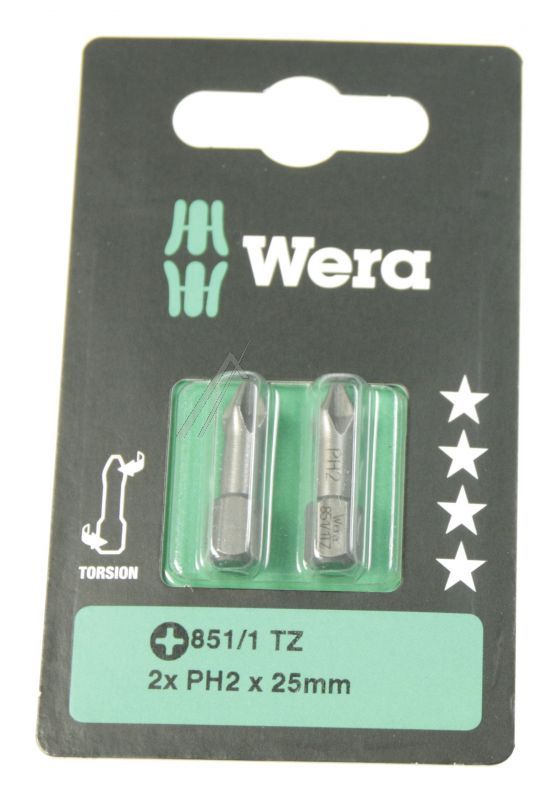 851/ 1 TZ SB PH2 05073324001 PHILLIPS-KREUZSCHLITZ-BITS AUF SB-KA851/ 1 TZ PH2X25MM SB