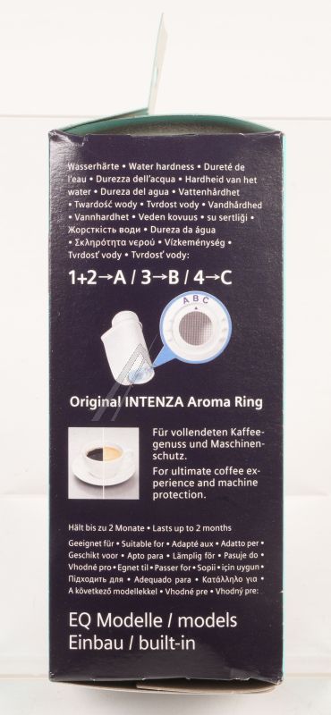 17008807 BRITA INTENZA FILTER ZA VODU ZA APARATE ZA KAFU,  SIEMENS PAKOVANJE. SADRŽAJ: 1× FILTER ZA VODU