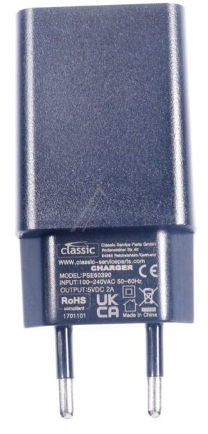 PSE50390 EU USB PUNJAČ /  NAPAJANJE SA 1 USB PORTOM 2A,  10W