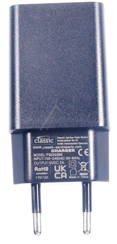 PSE50390 EU USB PUNJAČ /  NAPAJANJE SA 1 USB PORTOM 2A,  10W