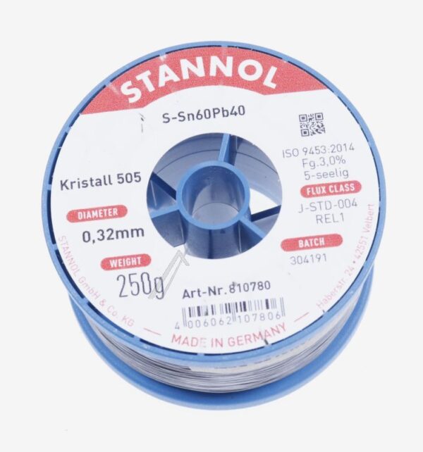 53226 LOTFLUSSMITTEL KRISTALL 505 SNPB 60/ 40 0,32MM Ø 250G