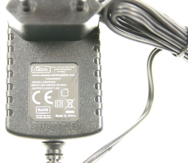 3,6V-1,5A-5,4W PSE50286EU LADEGERÄT PASSEND FÜR RASIERER UND HAARSCHNEIDEMASCHINEN