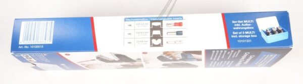 51000700 10100515 CRIMPZANGE MULTI MIT 3 WECHSELEINSÄTZEN FÜR MC4 STECKER,  ISOLIERTE ADERENDHÜLSEN UND ISOLIERTE KABELSCHUHE