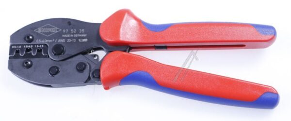 97 52 35 CRIMPZANGE FÜR UNISOLIERTE,  OFFENE STECKVERBINDER MIT 4,8    6,3 MM STECKERBREITE UND 0,5 - 6,0 MM² KABELQUERSCHNITT
