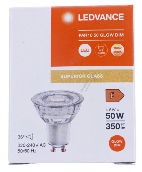 LED PAR165036 G LED PAR16 GLOWDIM S 4.5W 827 GU10