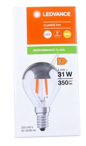 LED CLP31MIR S LED CLASSIC P MIRROR P 4W 827 FIL SIL E14