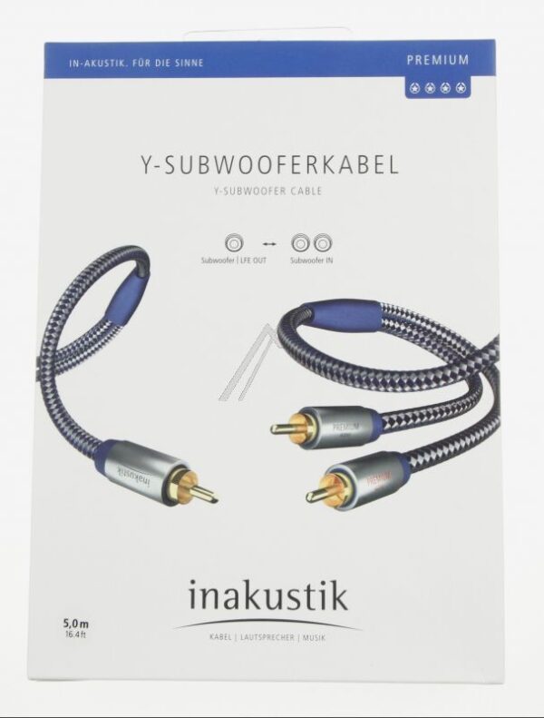 0040805 PREMIUM II AUDIO Y-SUB CINCHSTECKER/ 2X CINCHSTECKER 5,0M