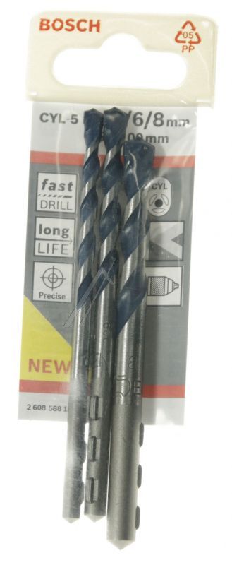 2608588164 3-TLG. BETONBOHRER-SET CYL-5:5-8MM