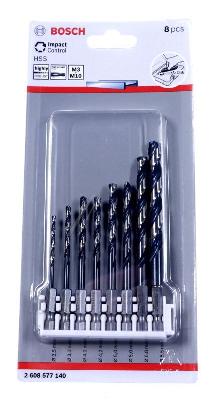 2608577140 BURGIJE IMPACT CONTROL HSS 8-KOM. SET_CLIC