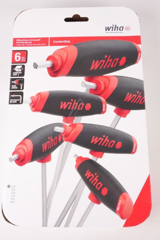 334DSK6 COMFORTGRIP 45620 INNENSECHSKANTSCHLÜSSEL-SET MIT QUERGRIFF 6-TLG. MATTVERCHROMT