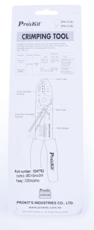 8PK-313B SKIDAČ ŽICA I KRIMP KLEŠTA 1,5 - 2,5 - 6,0 MM²