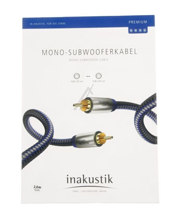 PREMIUM-II 00408021 MONO-SUBWOOFERKABEL CINCHSTECKER/ 2 CINCHSTECKER 2,0M