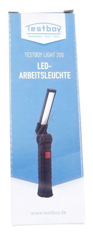 TESTBOY LIGHT 200 62301000 LED ARBEITSLEUCHTE 270 LUMEN KLAPPBAR USB AUFLADBAR MIT 2 LEUCHTZONEN HAKEN UND MAGNET