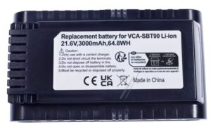 21,6V-2000MAH LI-ION STAUBSAUGERAKKU ALTERNATIV FÜR SAMSUNG