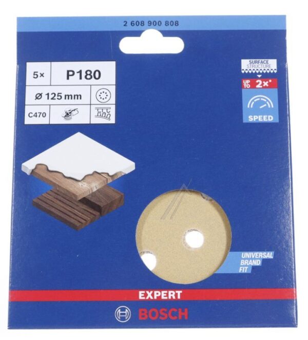 2608900808 SCHLEIFBLATT C470, 125MM,  K180, 5X EXPERT