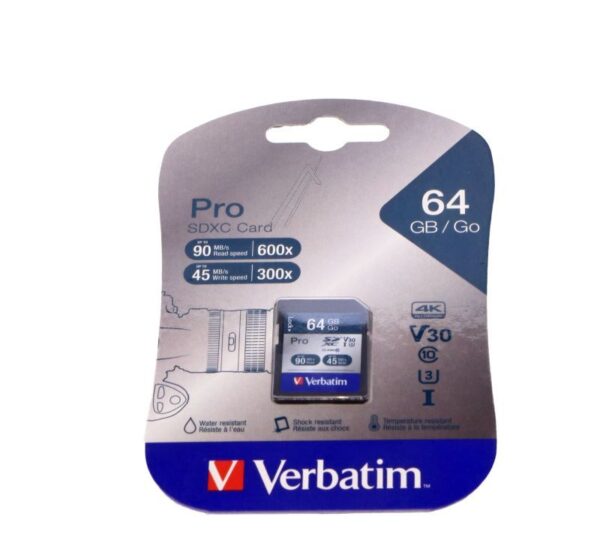 64GB 47022 SECURE DIGITAL CARD SDHC PRO UHS-3 64GB CLASS 10