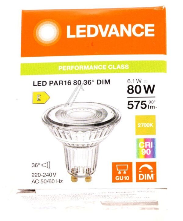 LED PAR168036 LED PAR168036 DIM 6.1W 927 GU10 P LEDV