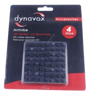 ANTIVIBE GERÄTE- UND BOXENFÜSSE GUMMI QUADRATISCH 40X40MM 4ER SET