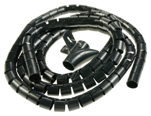 18838 SPIRALSCHLAUCH MIT EINZIEHWERKZEUG 2,5M X 30MM SCHWARZ
