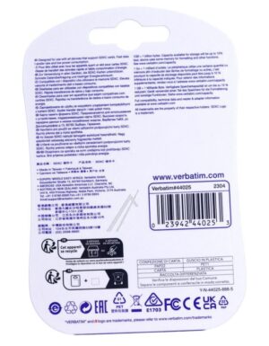 SDXC 44025 SPEICHERKARTE 128GB VERBATIM UHS-1 CLASS-10