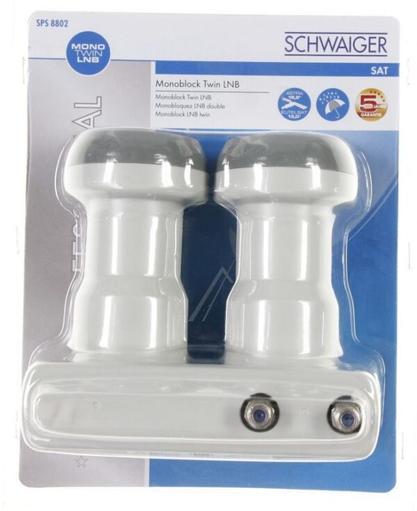 SPS8802531 MONOBLOCK LNB FÜR 6 GRAD MIT TWIN-AUSGANG - 13,2° ASTRO    19° EUTELSAT