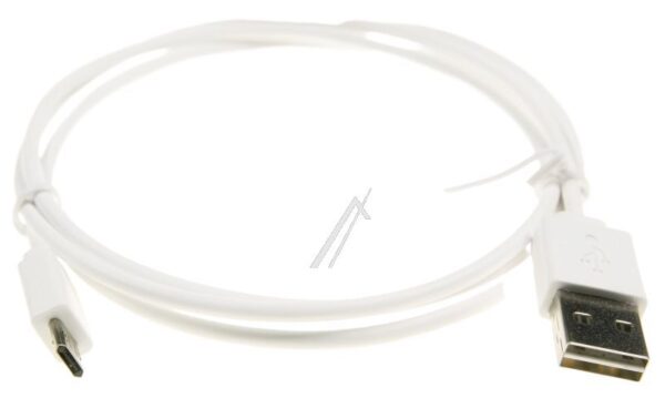 MICROUSB-KABEL MIT REVERSIBLEM STECKER,  WEISS,  1M