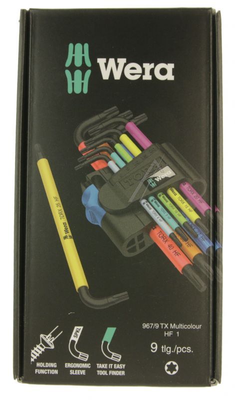 967 SL/ 9 TORX HF MULTICOLOUR 05024179001 WINKELSCHLÜSSELSATZ MIT HALTEFUNKTION BLACKLASER 967 SL TOR