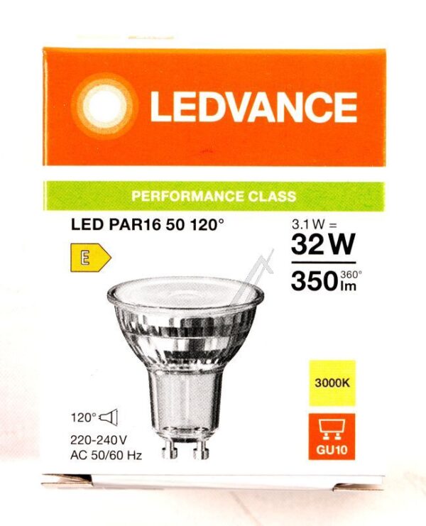 LED PAR1650120 3.1W LED PAR1650120 3.1W 830 GU10 P LEDV