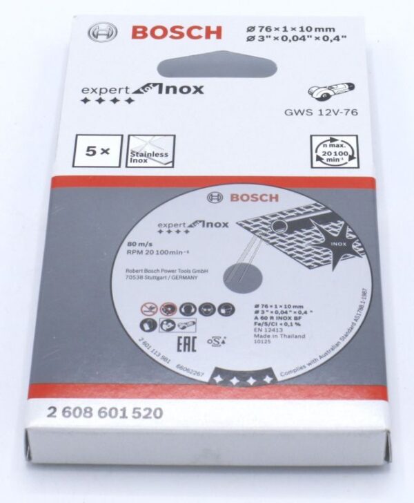 2.608.601.520 TS 76X1X10MM EXPERT FOR INOX,  5 STK.