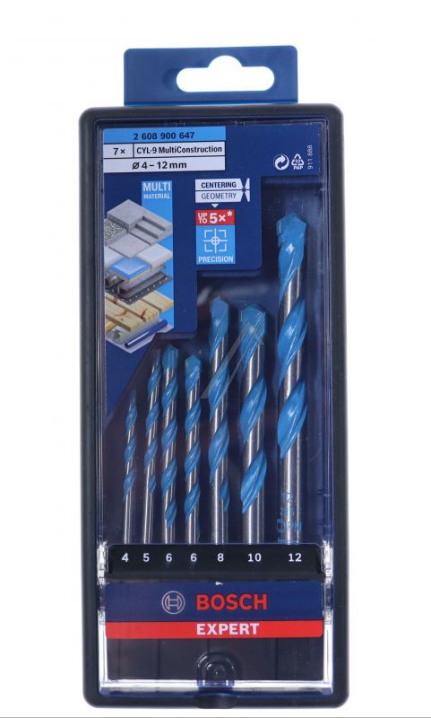 2608900647 CYL-9 MULTICONSTRUCTION BOHRERSET 7-TLG EXPERT,  4/ 5/ 6/ 6/ 8/ 10/ 12MM