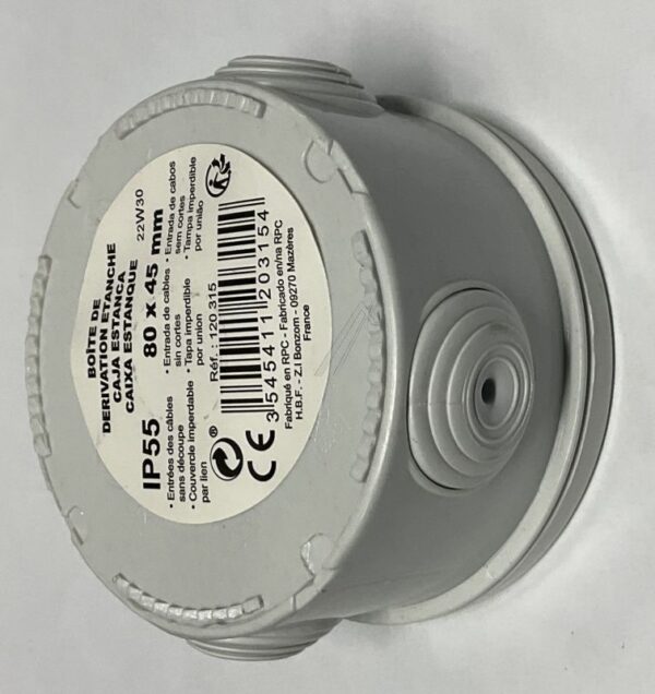 120315 FEUCHTRAUM-ABZWEIGDOSE IP55 Ø80MM X 40MM