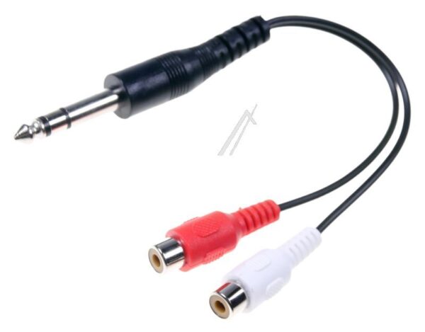 KLINKENSTECKER 6,3MM - 2 CINCHBUCHSE,  0,2M