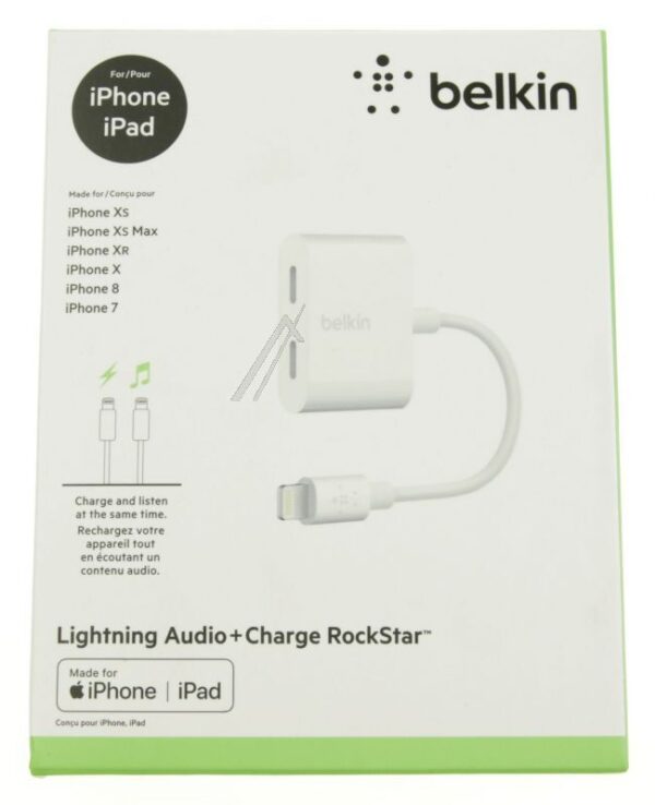 ROCKSTAR F8J198BTWHT LIGHTNING/ AUDIO- UND LADEADAPTER