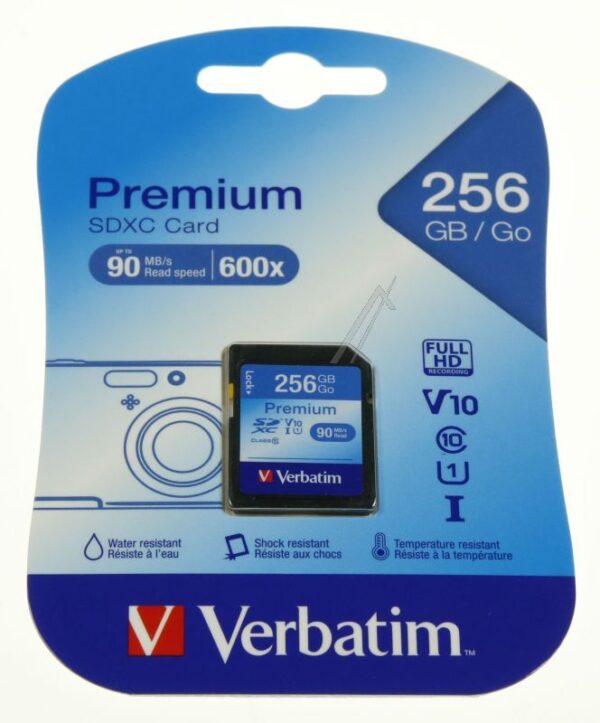 SDXC 44026 SPEICHERKARTE 256GB VERBATIM UHS-1 CLASS-10