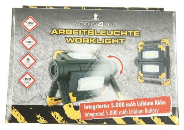 WLED30 513 ARBEITSLEUCHTE BAUSTRAHLER 2SIDE MIT DREHBAREN LEUCHTEINHEITEN LI-ION AKKU INTEGRIERT
