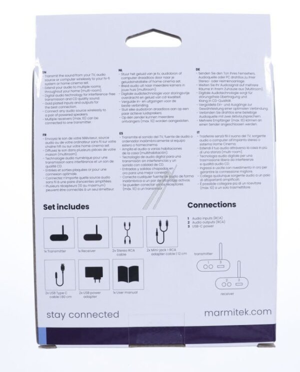 AUDIO ANYWHERE 630 08416 WIRELESS AUDIO TRANSMITTER/ RECEIVER SET