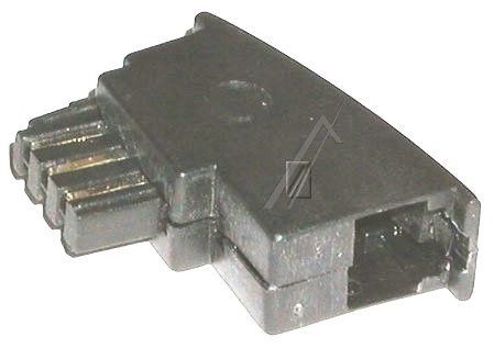TAE-F-STECKER/ WESTERNKUPPLUNG 6/ 4 ADAPTER SCHWARZ DEUTSCHE NORM