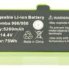 14,4V-5200MAH LI-ION BATERIJA USISIVAČA ZAMENSKA ZA IROBOT ROOMBA