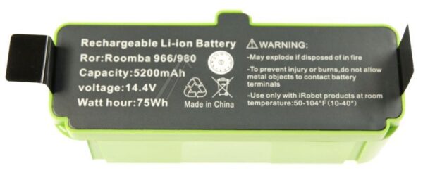 14,4V-5200MAH LI-ION BATERIJA USISIVAČA ZAMENSKA ZA IROBOT ROOMBA