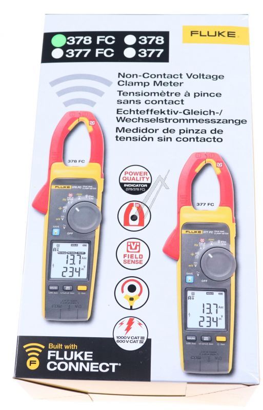 FLUKE-378 FC/ E 5225723 ECHTEFFEKTIV-GLEICH-/ WECHSELSTROMMESSZANGE FLUKE 378 FC MIT KONTAKTLOSER MESSUNG UND IFLEX