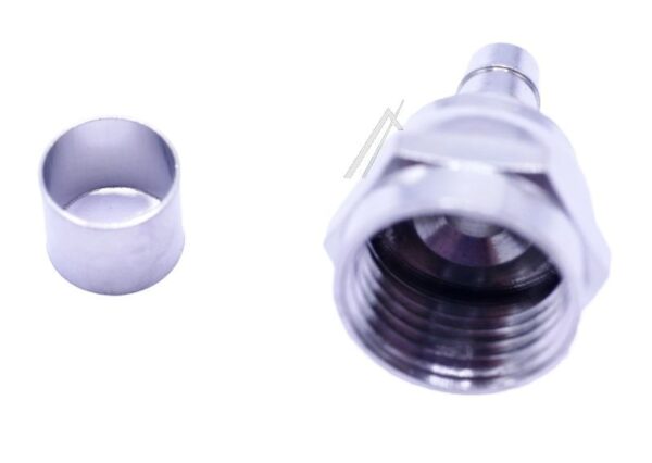 F-STECKER MIT LOSEM CRIMPRING 5,0MM RG58