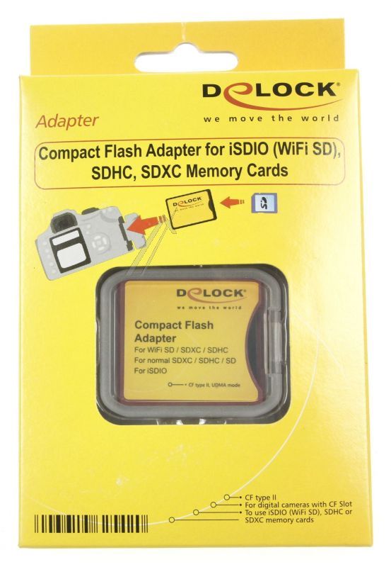 62542 COMPACTFLASH-ADAPTER FÜR ISDIO (WIFI SD),  SDHC,  SDXC SPEICHER