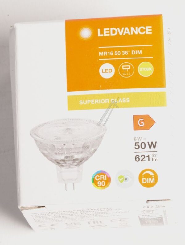 LED MR165036 DI LED SUPERIOR REFLEKTOR MR16 50 36° 8W/ 2700K GU5.3, 12V